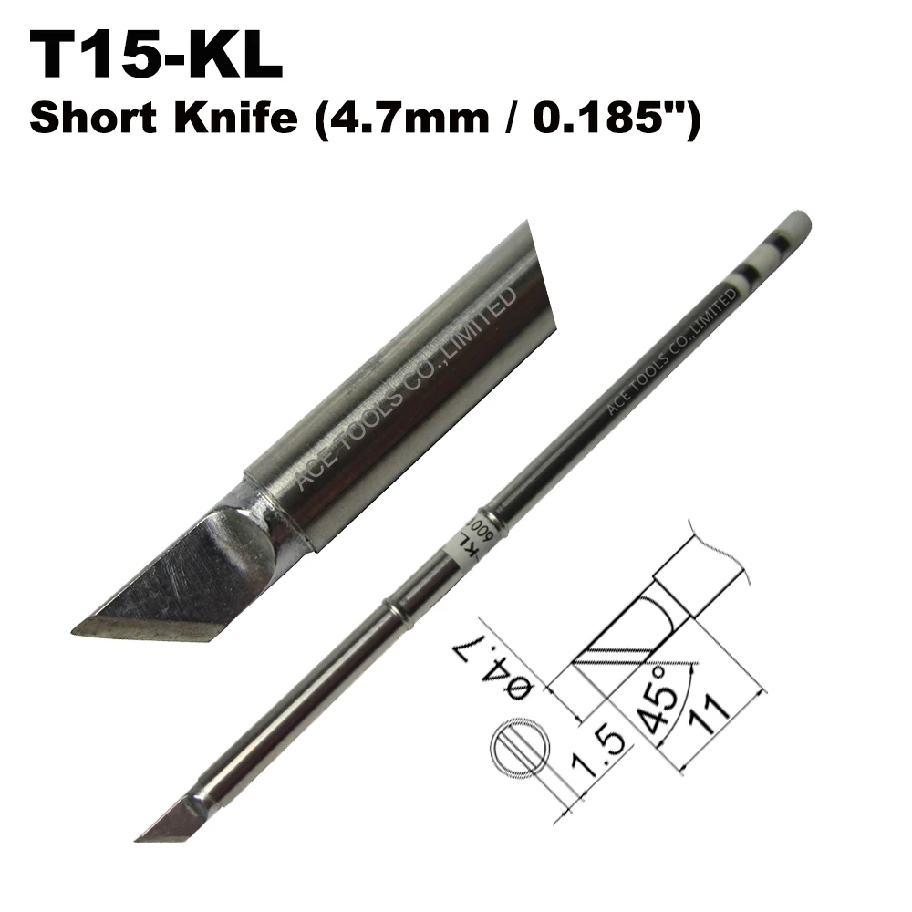 T15-KL Short Knife Replace Soldering Tip for HAKKO FM-203 FM-204 FM-206 FX-951 FX-950 FX-952 FX-9501 FM-2028 FM-2027 FM-2021 | Инструменты