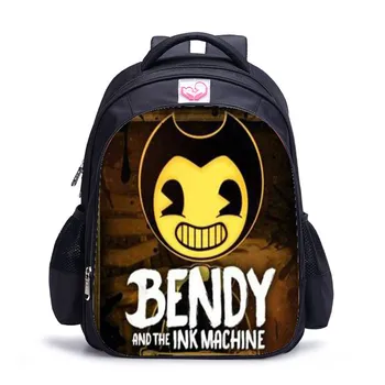 

New Bandy and the ink machine schoolbag creative casual Oxford cloth backpack for primary and secondary school students Book Bag