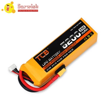 

TLB 7.4V 5200mAh 35C 2S T-Plug Battery For RC Boat And Car / Methanol Engine Model / Gasoline Engine / Blaster