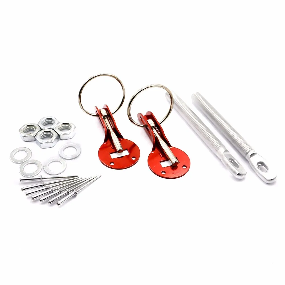 2 pezzi kit di blocco perno cofano cofano in lega di alluminio da corsa universale perni di bloccaggio cofano accessori per auto HL-1006
