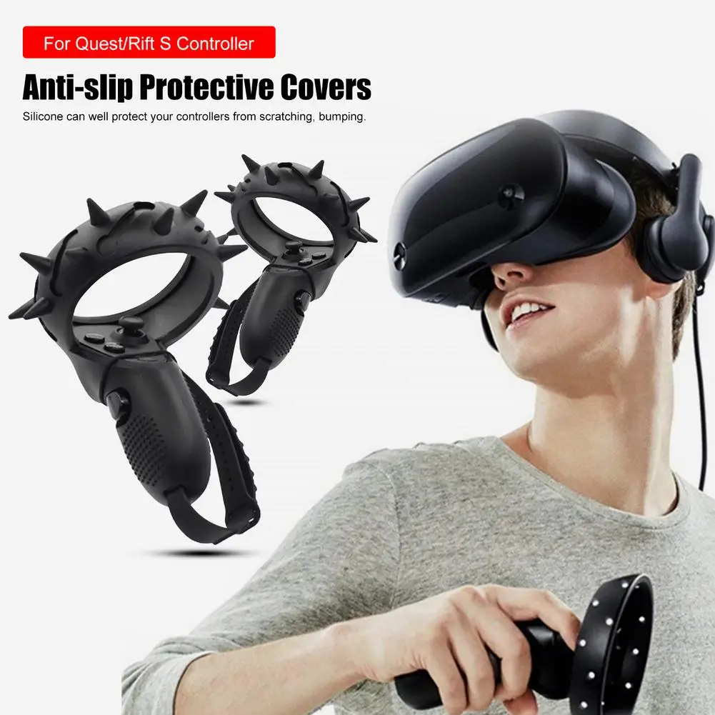Accesorios VR para Oculus búsqueda/grieta S protección cubierta Vr controlador empuñadura cubierta de silicona funda protectora
