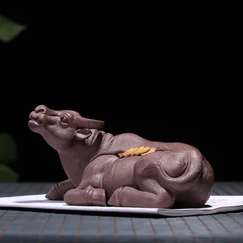 

Yixing bull tea pet raw ore tea ceremony ornament large size