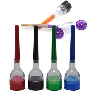 

1pc Plastic Tobacco Grinder with Cone Roller Detachable 3 Parts Herb Spice Powder Crusher Hand Muller Smoking Tool