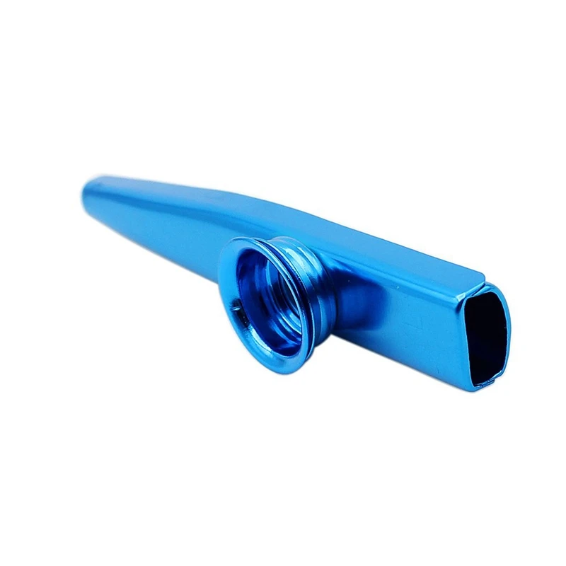 Kazoo Алюминиевый сплав металла с 5 шт. подарки диафрагма для флейты для детей любителей музыки, синий и серебристый(2 комплекта