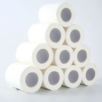 

Home Bath Toilet Roll Paper Restaurant Hotel Roll Paper Household Toilet Paper Primary Wood Pulp Tissue Roll Paper 10 Rolls