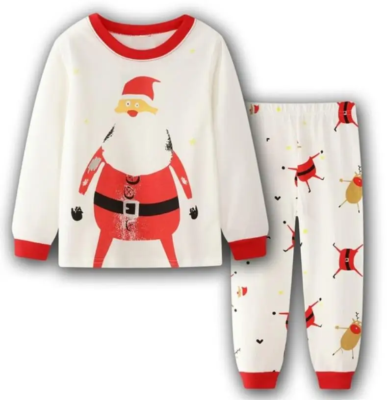 style 13 Бренд Детские пижамы для мальчиков на зиму, Рождественская Пижама, детская одежда Санта Клаус пижамный комплект детская одежда комплект для маленьких девочек, пижамы - Цвет: style 13