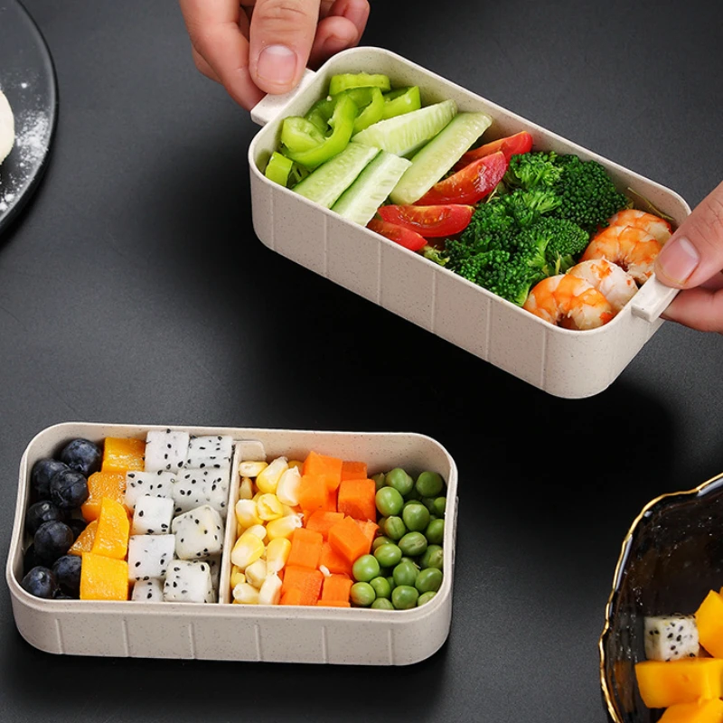 Японский стиль пшеничной соломы Bento Box детский Ланч-бокс герметичная микроволновая печь Bento Ланч-бокс контейнер для еды Ланч-бокс для офиса