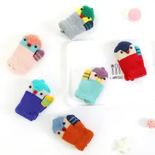 Зима может Пингвин пакет с мультяшным персонажем палец держать тепло перчатка для младенца детей увеличивать вниз утолщение держать теплый перчатка