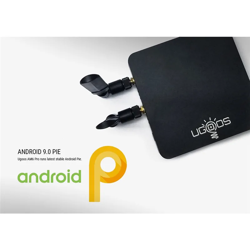 UGOOS AM6/AM6 PRO 4 Гб DDR4 32 Гб ПЗУ Amlogic S922X Smart Android 9,0 tv Box 2,4G 5G WiFi 1000M LAN BT 4K HD медиаплеер