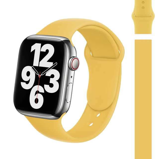 Silicone strap For apple watch band 45mm 41mm 44mm 40mm iwatch bracelet 42mm 38mm Sports Strap for Apple Watch Series 7 SE6 5 3 34