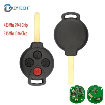 

OkeyTech 3/4 Buttons With 315Mhz 433Mhz Remote Car Key For Mercedes-Benz 2005-2015 For Benz Smart Fortwo 451 MB City Roadster