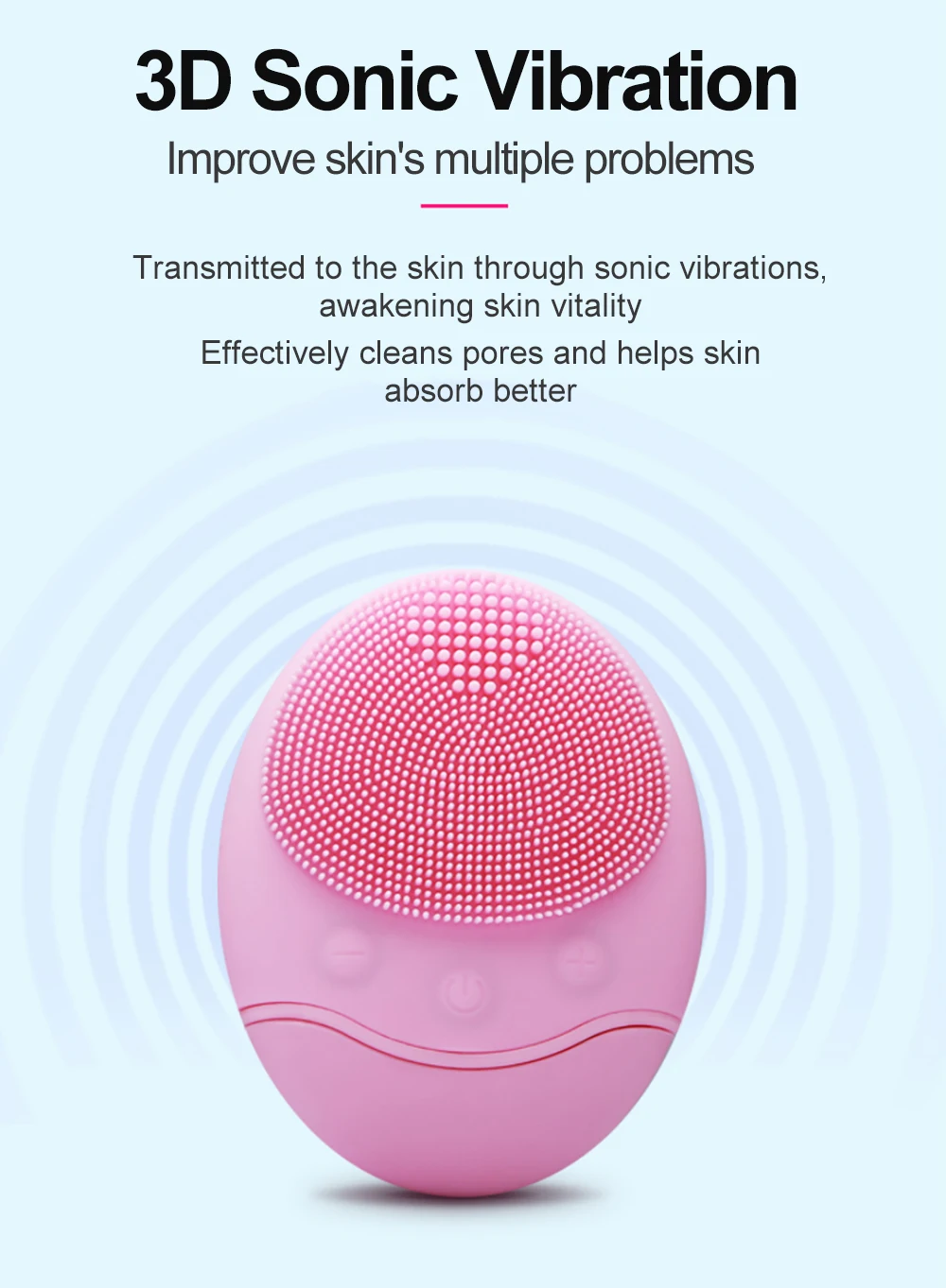 Cofoe USB электрическая звуковая вибрационная силиконовая Очищающая щетка для лица, массажер для ухода за кожей, очищающая поры и отшелушивающая щетка для мытья лица