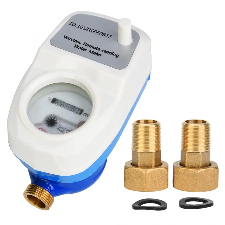 LXSK-15 Home Garden Water Meter Digital Display Wireless Smart Intelligent Water Tap Pipe Meter Measuring Tool