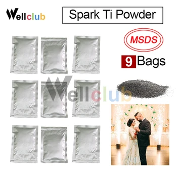 

9 Bags Ti Powder 200g/bag For Wedding Sparklers Making Stage Fountain Cold Spark Firework Machine 5 Meter Firework