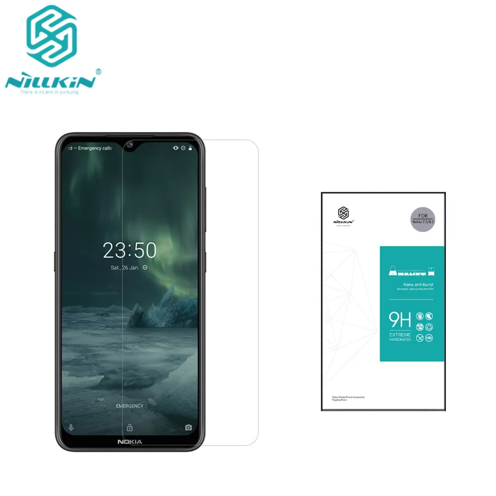 Оригинальный протектор экрана NILLKIN из закаленного стекла для Nokia 7 2 потрясающая