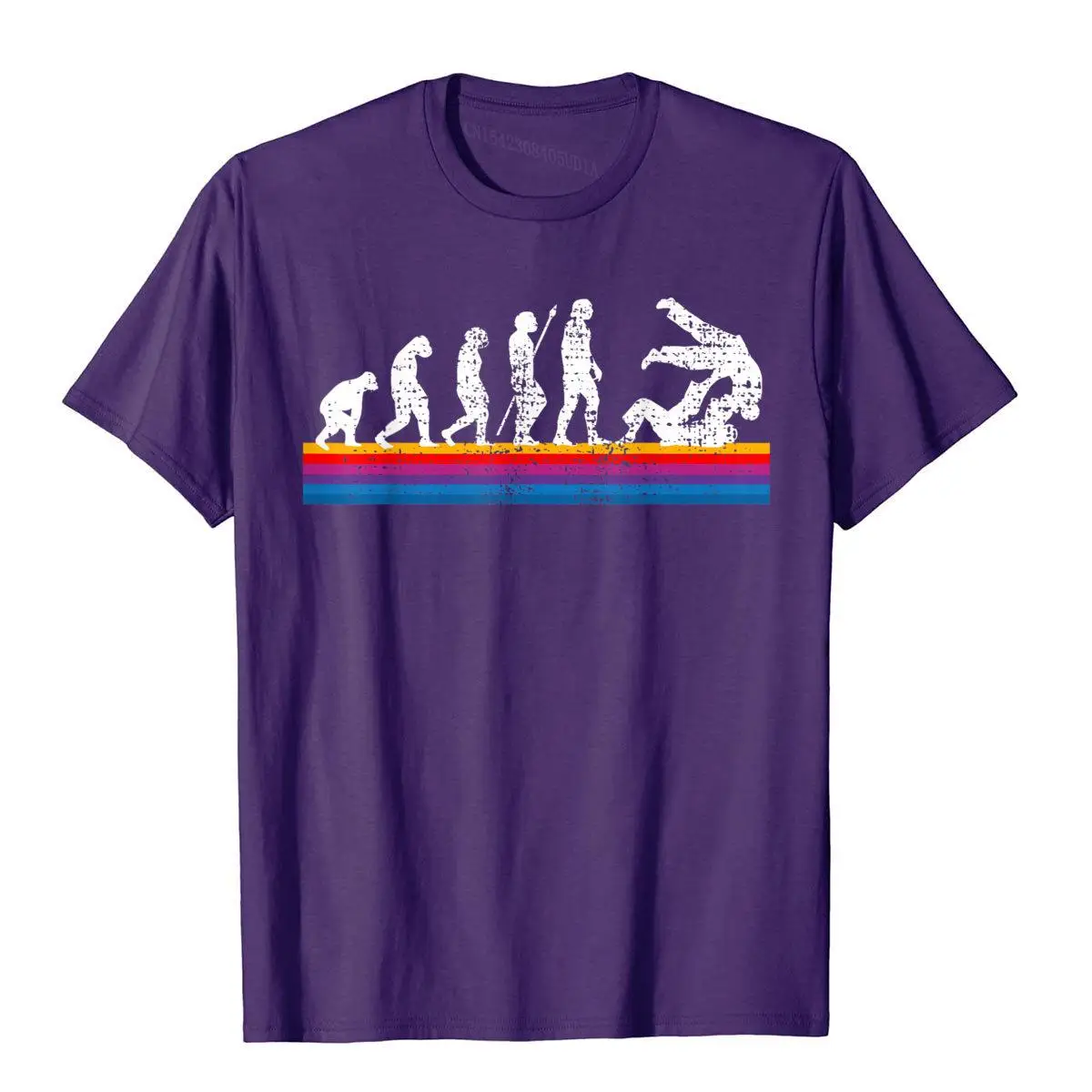 Vintage Judo Evolution Tshirt MMA T-Shirt T-Shirt__B7548purple
