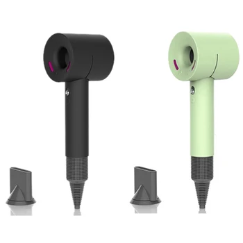 

2 Pcs Soft Silicone Protective Cover for Dyson Supersonic Hair Dryer,360 Full Protection Chargin Case Green & Black