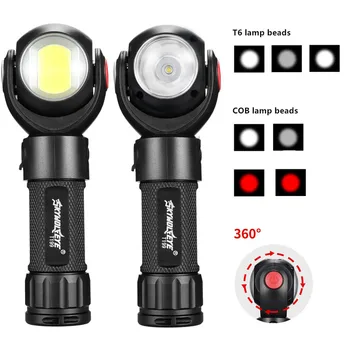 

360 Degree Rotating USB Charging LED Glare Flashlight COB Work Light Flashlight Torch Working Outdoor Fishing Camping Hiking