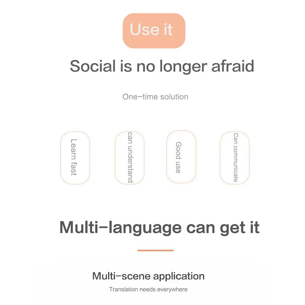  T9 Two-way Translator Multi Language Portable Machine Real Time Wireless Travel Business Meeting Sm
