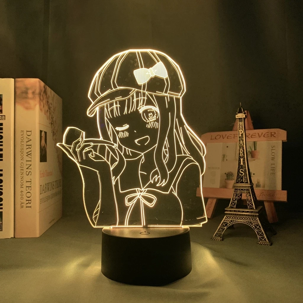 

3d Светодиодная лампа аниме определенный научный пистолет миска фигура Микото для спальни декоративсветильник подарок на день рождения светильник
