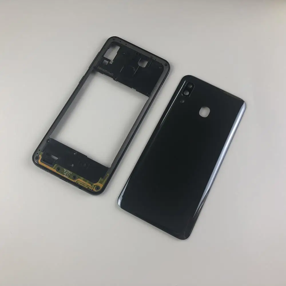 Корпус для SAMSUNG Galaxy A20 2019 A205 средняя рамка A205DS задняя крышка аккумулятора объектив