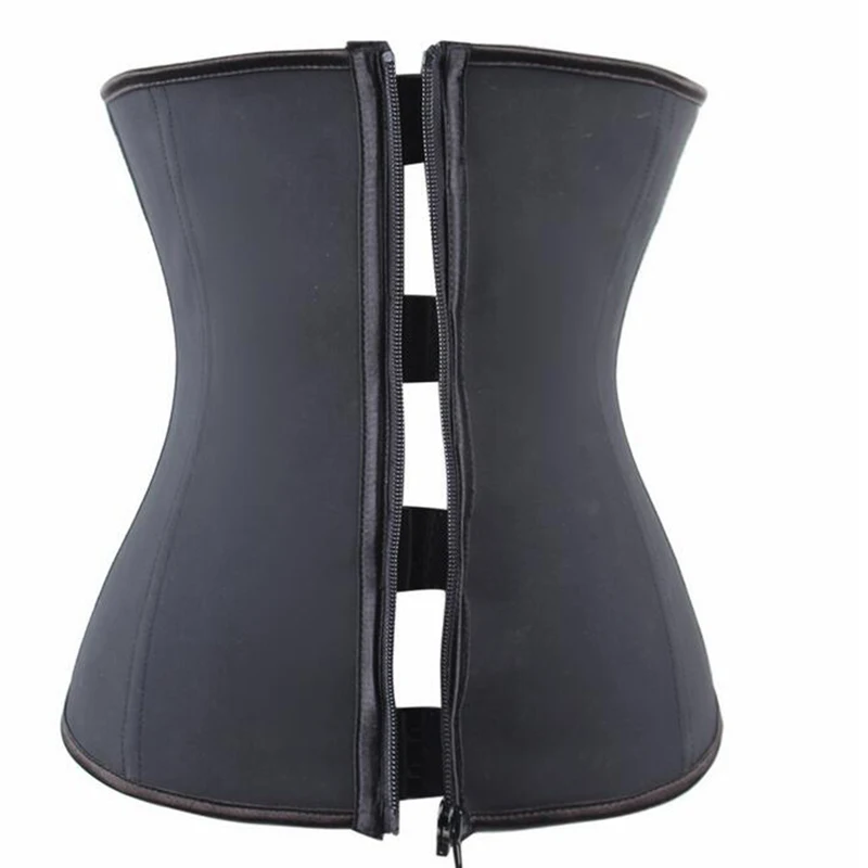 Best Plus Size Corset Latex Rubber Clip and Zip Waist Trainer Cincher