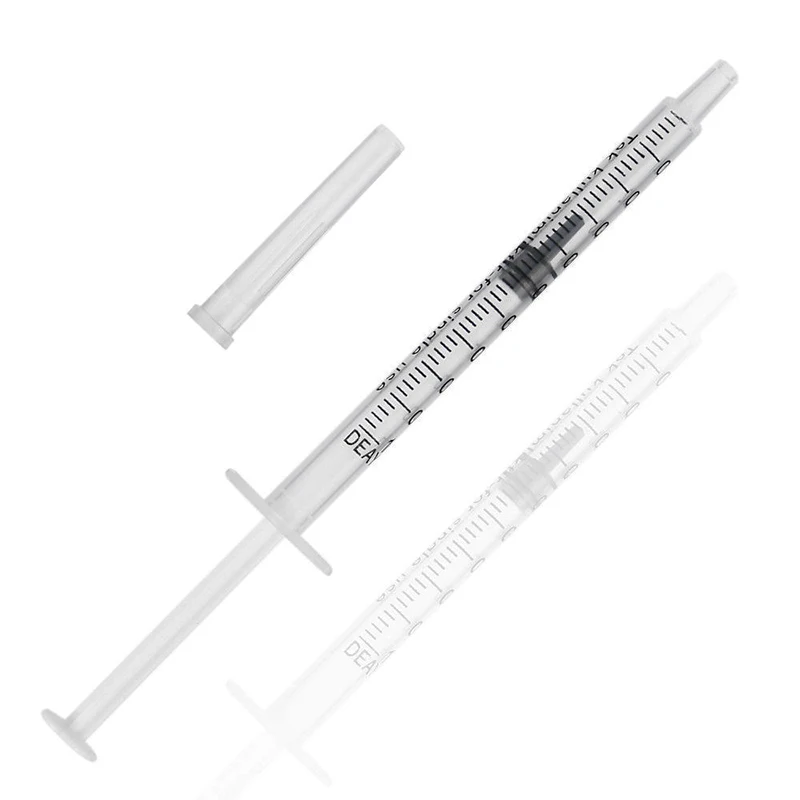 10pcs 1ml Sterile Injection Syringe Oral Dispensing Disposable No Needles