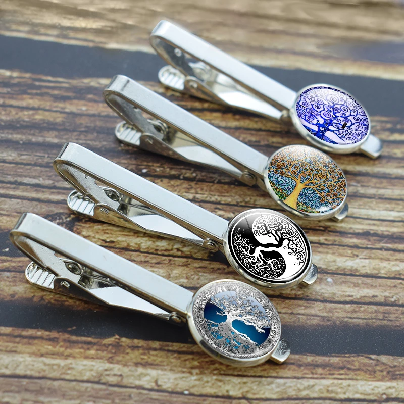 Мужские Зажимы для галстука Tree If Life модные Tieclip из металлического сплава булавка