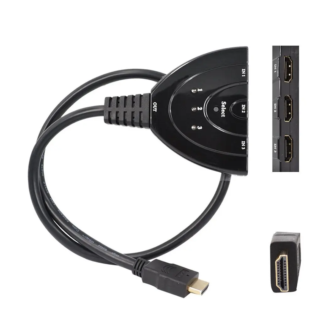 3 порта 4 к HDMI кабель адаптер 3 входа 1 выход автоматический переключатель сплиттер Switcher HUB Box HD 3D 1080p для DVD HDTV компьютера PS3