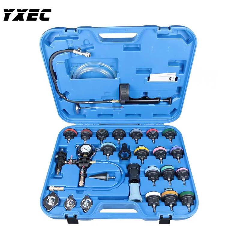 

28pcs/set high quality car tank leak tester radiator pressure tester vacuum cooling system test leak detector tools