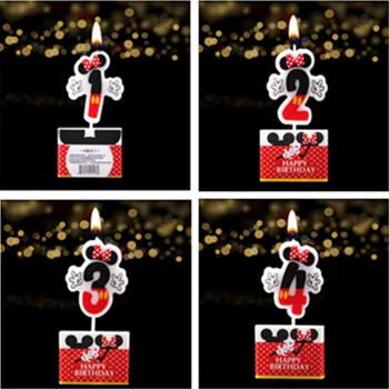 

Fashion Number Cake Minnie Candles 1 2 3 4 Ages Party Kids Birthday Decoration Colorful Birthday floating Evening Party Supplies