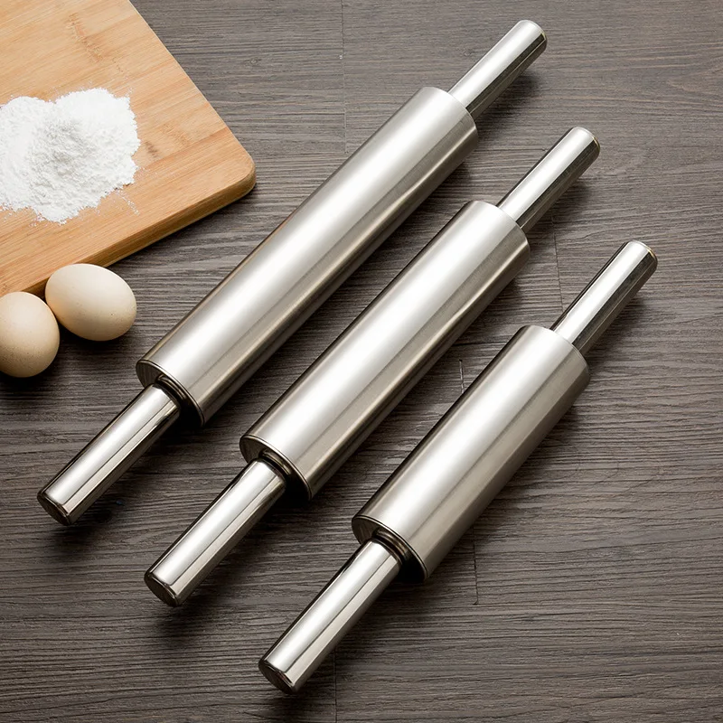 

Professional Stainless Steel Metal Rolling Pin for Baking Cookie, Pizza, Fondant, Pie Crust, Dough,Household Kitchen Tools