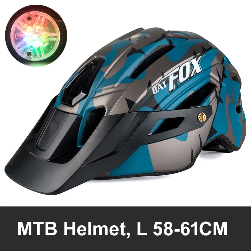 Batfox велосипедный шлем ультралегкий велосипедный шлем Casco Ciclismo интегрально-Формованный велосипедный шлем дорожный горный MTB шлем 56-62 см - Цвет: 22