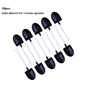 

10pcs Party Spoons Struction Shovel Ice-cream Cake Spoons for Kid`s Birthday Baby Shower Construction Party Disposable Supplies