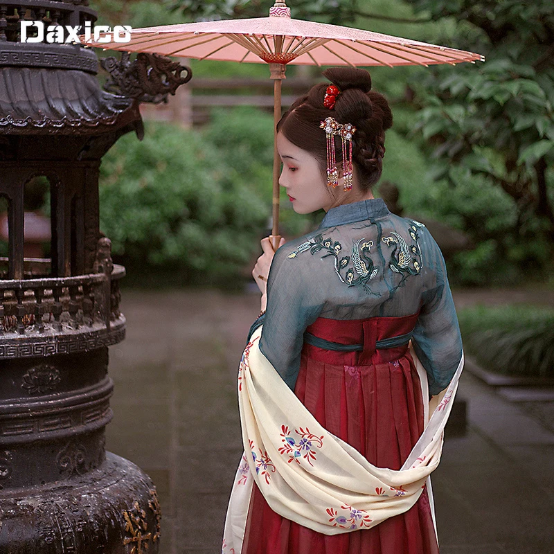 

Chinese Traditional Hanfu Costume Women Tang Dynasty Princess Dance Dress Woman Fairy Stage Folk Dance Cosply Clothing