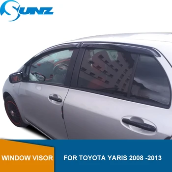 

Side Window Deflectors For Toyota Yaris 2008 2009 2010 2011 2012 2013 Hatchback Black Car Window Shield Sun Rain Guards SUNZ