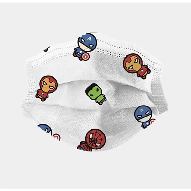 Face Mask Adult Children Cartoon Marvel Masks 50PCS/10PCS 3 Layer Protection