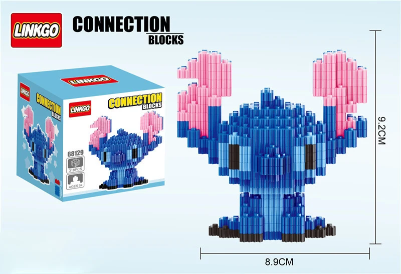 608pcs+ Magic Building Blocks Pikachu Model Connection Stitch Figures Assembling PokeMonster Mini Bricks Toys For Children 4