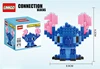 608pcs+ Magic Building Blocks Pikachu Model Connection Stitch Figures Assembling PokeMonster Mini Bricks Toys For Children 4