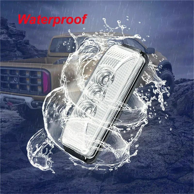 Pick Up Truck Light Waterproof Trailer Lights Clear White Lights 12V 3 LED Fender Front Side Cab Pickup RV Truck Side Marker led marker lights