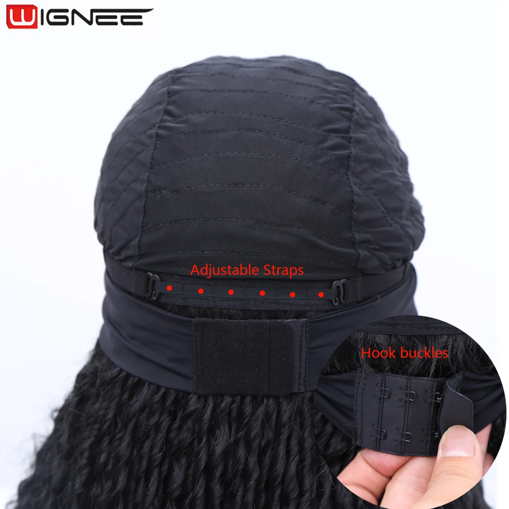 Synthetic Hair Wigs Wignee Dreadlocks Braided Wigs Curly Headband Wig Synthetic Cheap Long Wigs for Black Women Twist Hair Natural Black/Ombre Wig