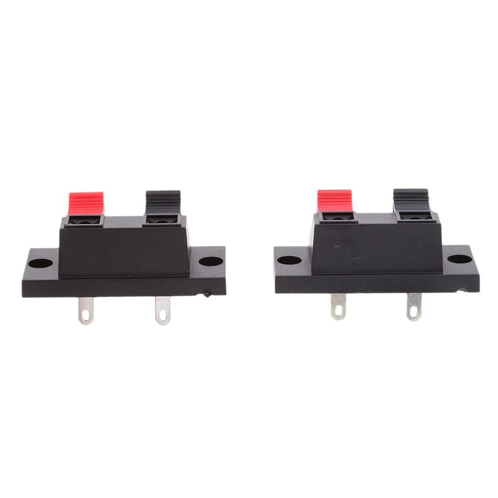 10x 2 Positions Push In Jack Spring Load Audio Speaker Terminals Panel Connector