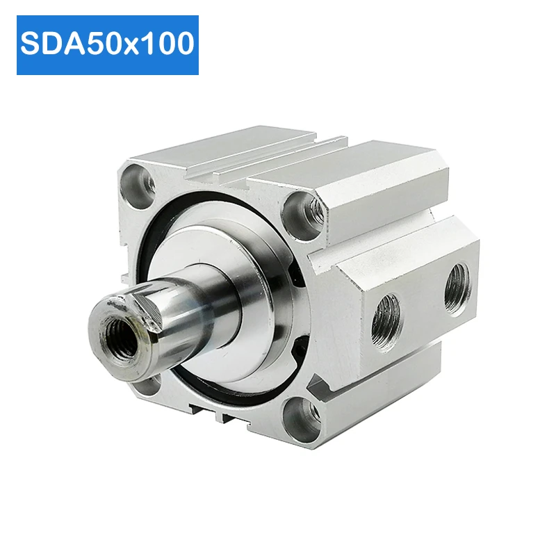 SDA50-100 Course Acier Inoxydable Pneumatique Cylindre à air 50 mm Alésage 100 mm