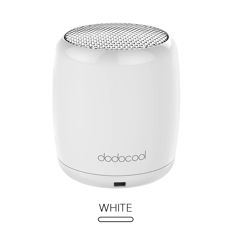 Dodocool Мини Bluetooth динамик портативный беспроводной динамик s селфи пульт дистанционного управления затвором стерео динамик с микрофоном для смартфонов - Цвет: Белый