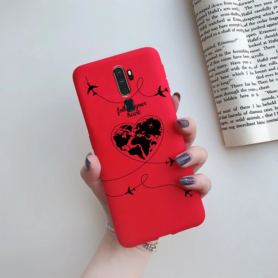 Case For OPPO A5 (2020) A9 (2020) A11X Soft Silicone Cute Heart Painted Cases TPU Back Cover For Coque OPPO A5 A9 A 5 2020 Funda cases for oppo cell phone