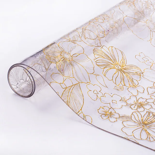 Kawaii Flower Pattern Oilproof Waterproof Pvc Tablecloth Plastic Clear Matte Soft Glass Crystal Boards Placemats Textiles Decor