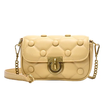 

2020 Fashion Button Designer Female Handbag Lady's Square Bag Purses and Handbag Shoulder Crossbody Bags Women's Handbag