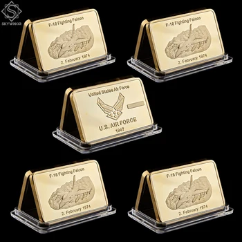 

5PCS 1947-1974 Vietnam war US Air Force F-16 Fighting Falcon Replica Medallion Token Medal Bar