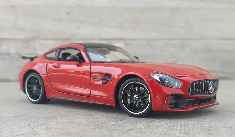 Welly 1/24 1:24 Mercedes Benz AMG GT R спортивный гоночный автомобиль Транспортное средство литье под давлением дисплей Модель игрушки на день рождения для детей мальчиков и девочек