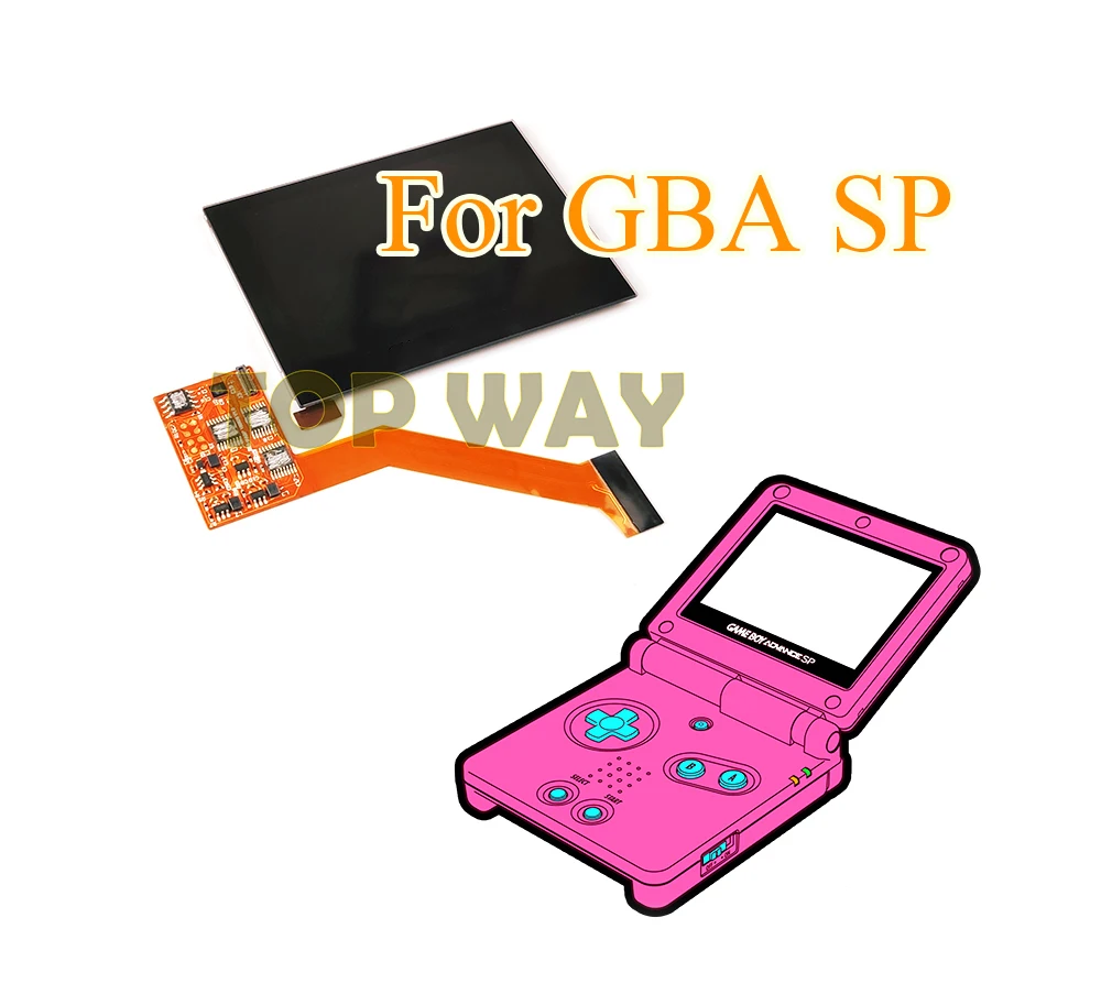 Выделяющий IPS ЖК-экран для игровой консоли nasud GBA SP ремонтные аксессуары с